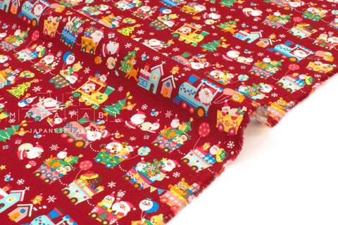 Japanese Fabric Kawaii Christmas with Santa - 50cm