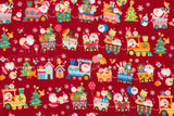 Japanese Fabric Kawaii Christmas with Santa - 50cm