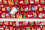 Japanese Fabric Kawaii Christmas with Santa - 50cm