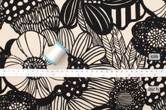 Japanese Fabric Corduroy Wild Floral - A - 50cm