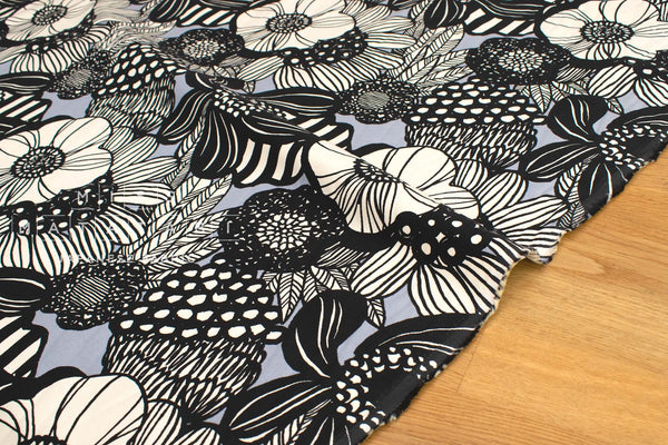 Japanese Fabric Corduroy Wild Floral - D - 50cm