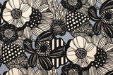 Japanese Fabric Corduroy Wild Floral - D - 50cm