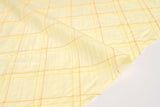 DEADSTOCK Japanese Fabric Pintuck Cotton - yellow - 50cm