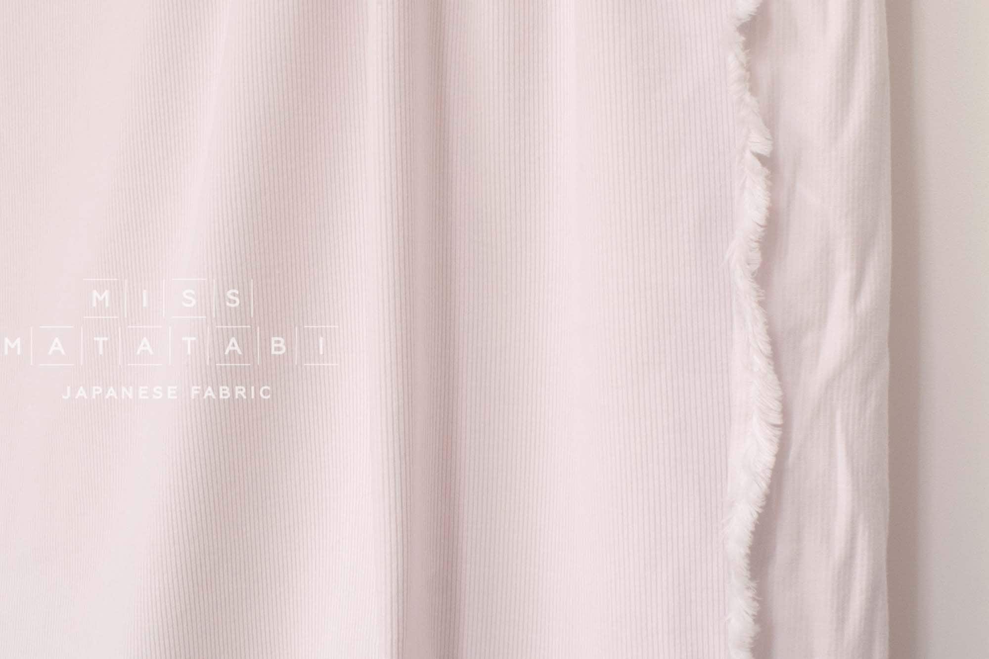 DEADSTOCK Japanese Fabric 10-wale Corduroy - ice pink - 50cm