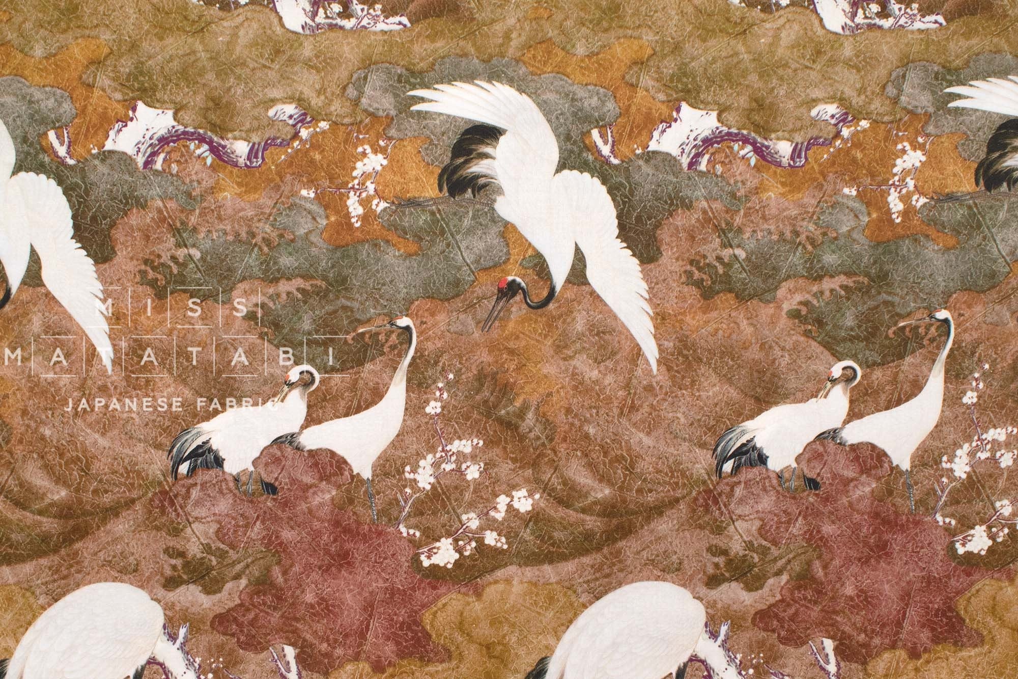 Japanese Fabric Crane Couple - B - 50cm