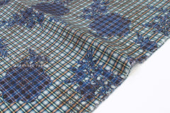 Japanese Fabric Floral Applique Style Check - 50cm