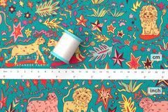 Japanese Fabric Stars and Lions - 50cm