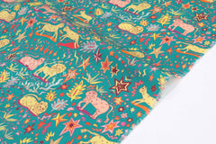 Japanese Fabric Stars and Lions - 50cm