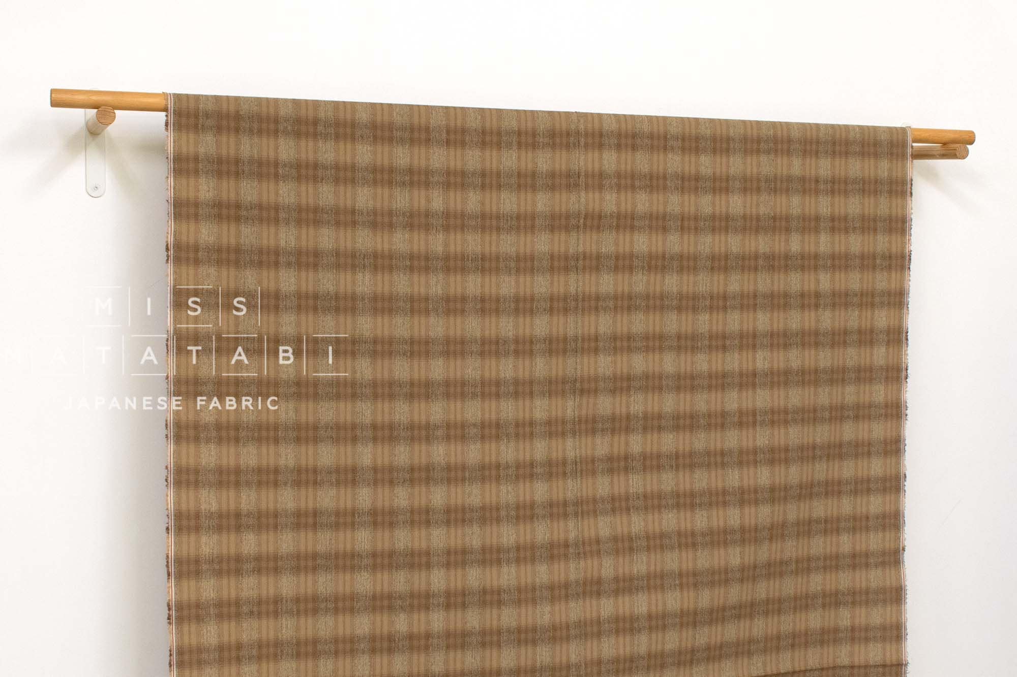 DEADSTOCK Japanese Fabric Yarn-Dyed Cotton Check - F - 50cm
