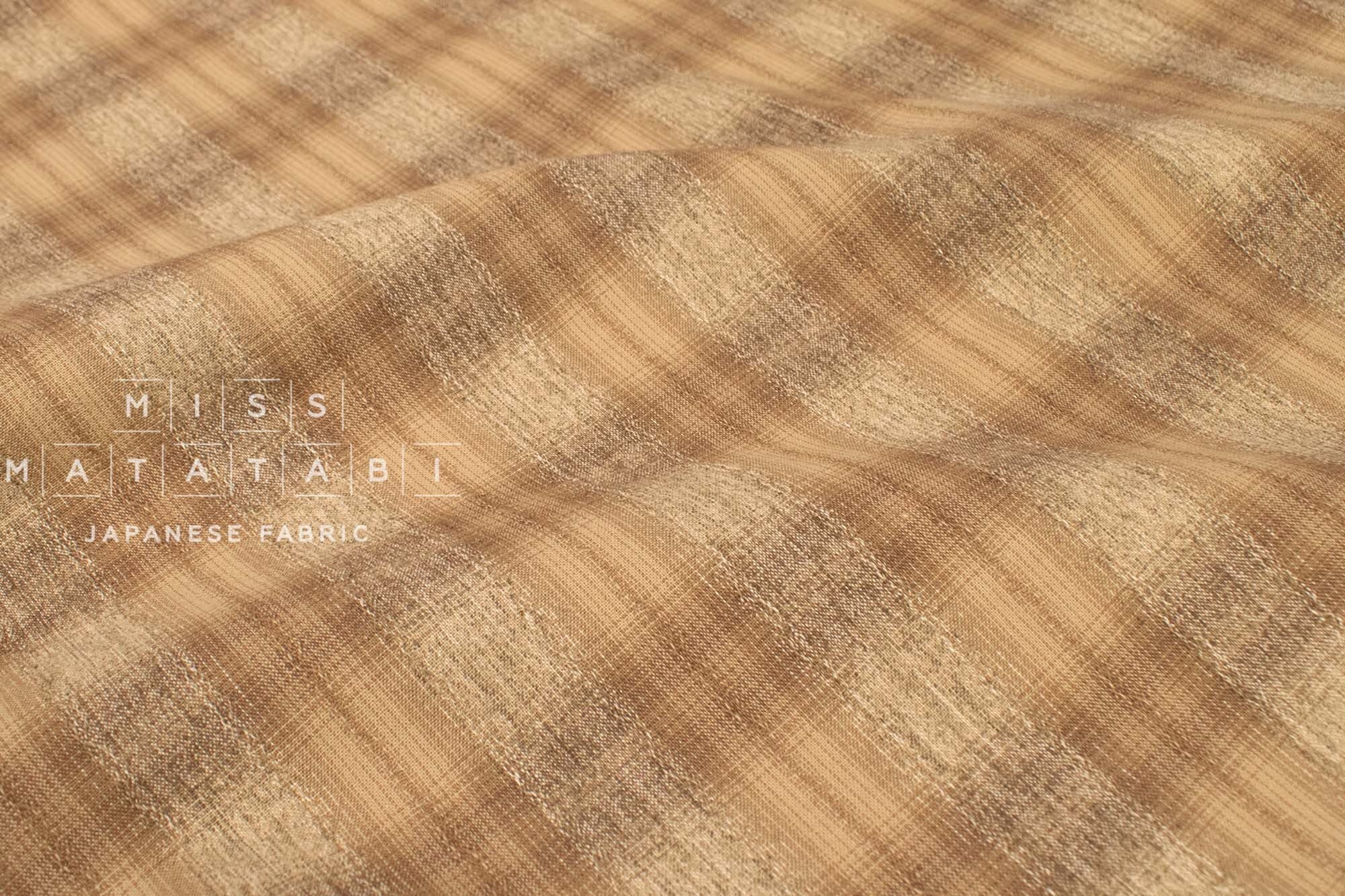 DEADSTOCK Japanese Fabric Yarn-Dyed Cotton Check - F - 50cm