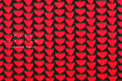 Japanese Fabric So Many Strawberries - black, red - 50cm