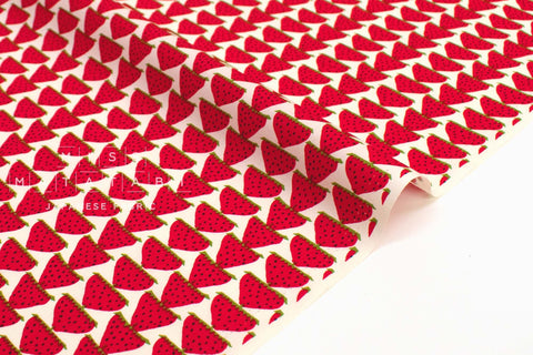 Japanese Fabric So Many Strawberries - cream, red - 50cm