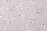 DEADSTOCK Japanese Fabric Rosie's Floral - pale grey mauve - 50cm