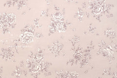 DEADSTOCK Japanese Fabric Rosie's Floral - pale dusty pink - 50cm