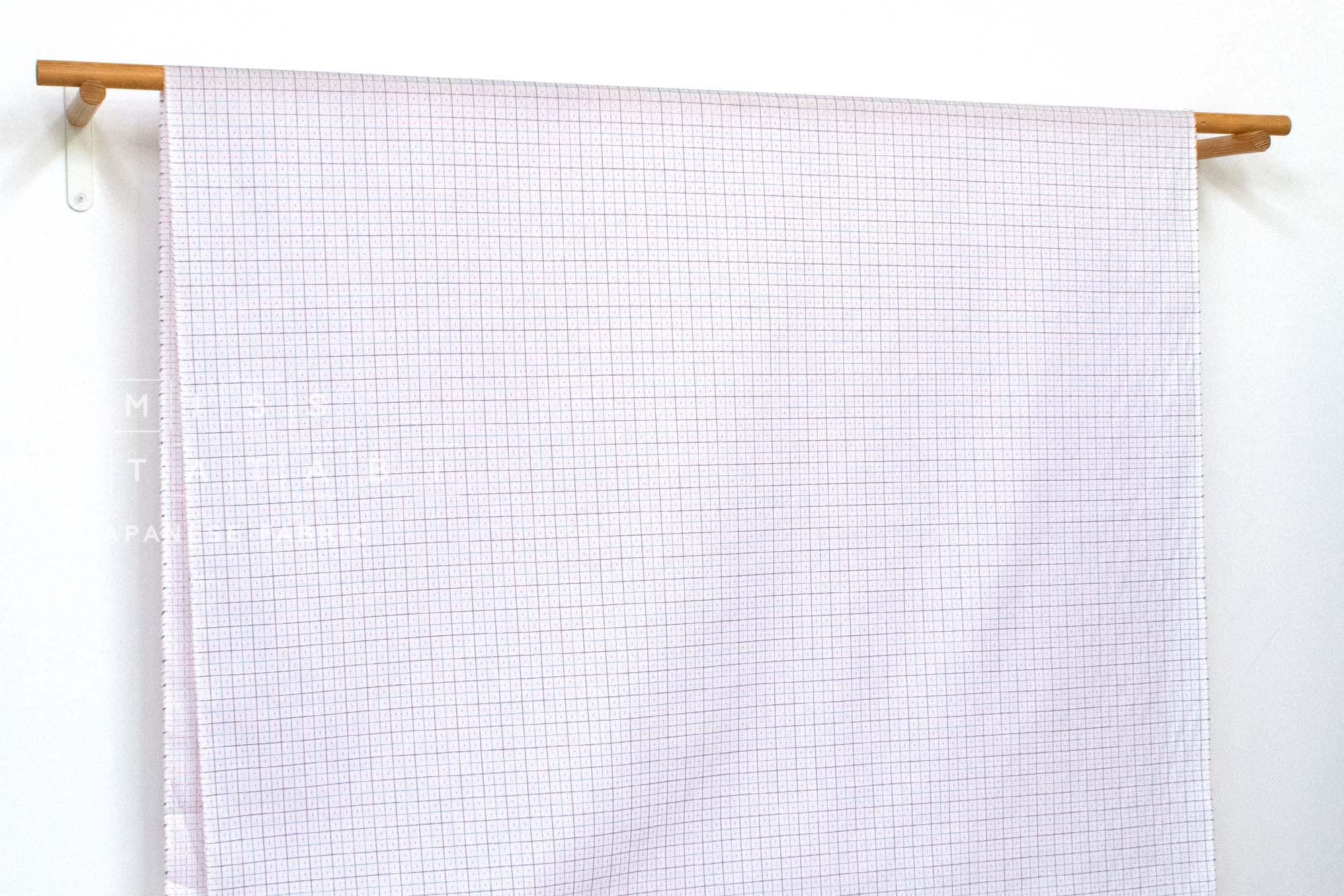 DEADSTOCK Japanese Fabric Dobby Check - blue - 50cm