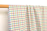 DEADSTOCK Japanese Fabric Dobby Gingham Pastel - 50cm