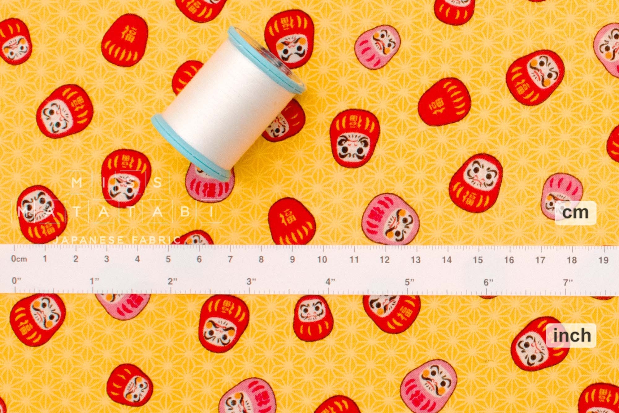 Japanese Fabric Traditional Series Daruma - C - 50cm