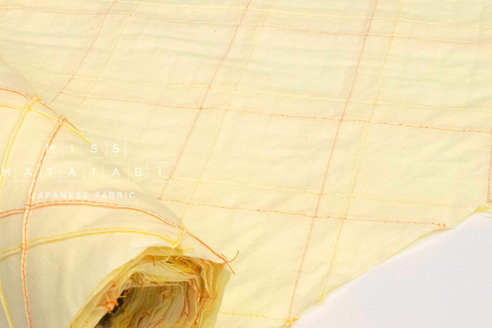 DEADSTOCK Japanese Fabric Pintuck Cotton - yellow - 50cm