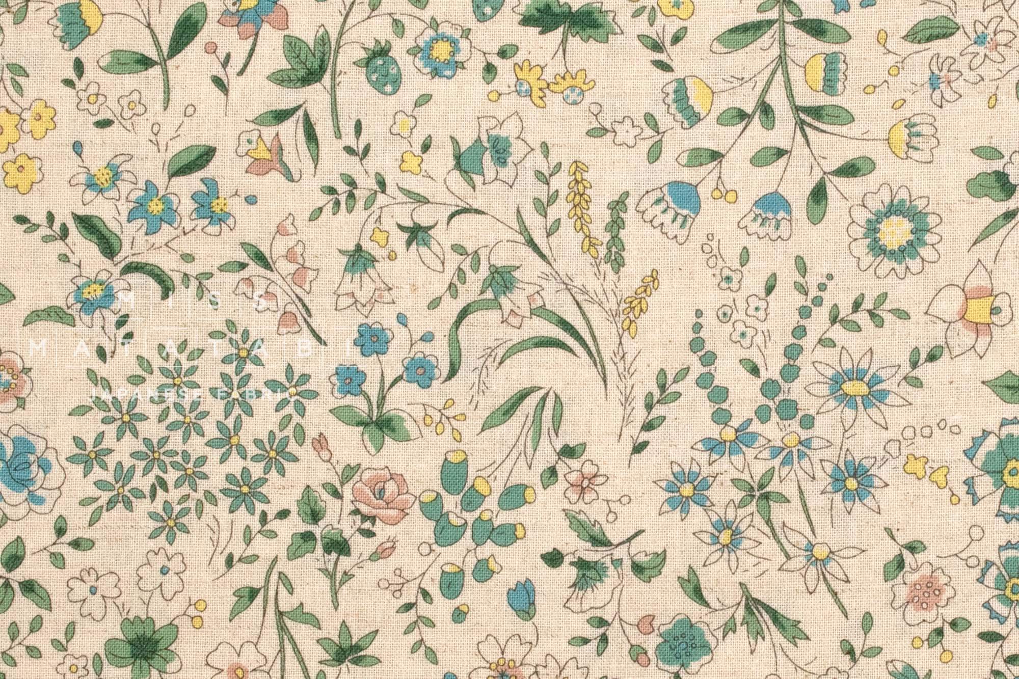 Japanese Fabric Botanist Blooms - 1B - 50cm