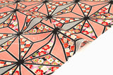 Japanese Fabric Asa Flower Pattern - pink - 50cm
