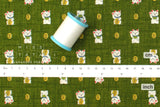 Japanese Fabric Traditional Series Maneki Neko - C - 50cm