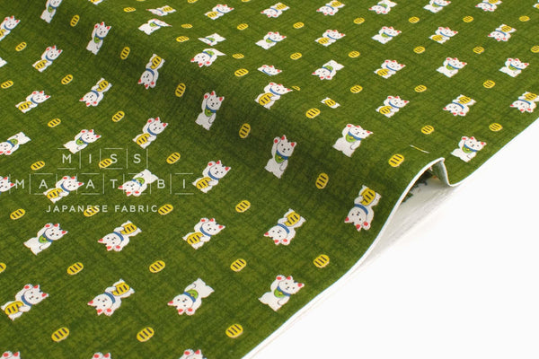 Japanese Fabric Traditional Series Maneki Neko - C - 50cm