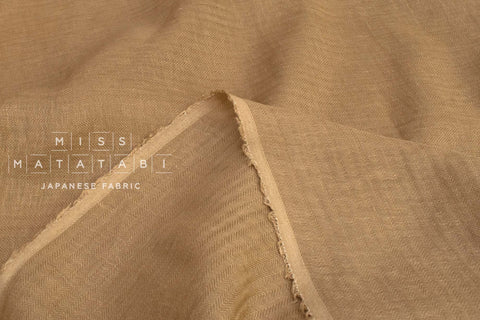 DEADSTOCK Japanese Fabric Washed Herringbone Linen Voile - A - 50cm