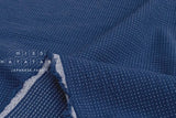 DEADSTOCK Japanese Fabric Shokunin Collection Yarn Dyed Little Sashiko Stitches - blue - 50cm