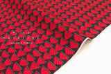 Japanese Fabric So Many Strawberries - black, red - 50cm