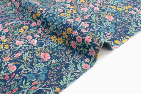 Japanese Fabric Corduroy Garden Villa - blue - 50cm