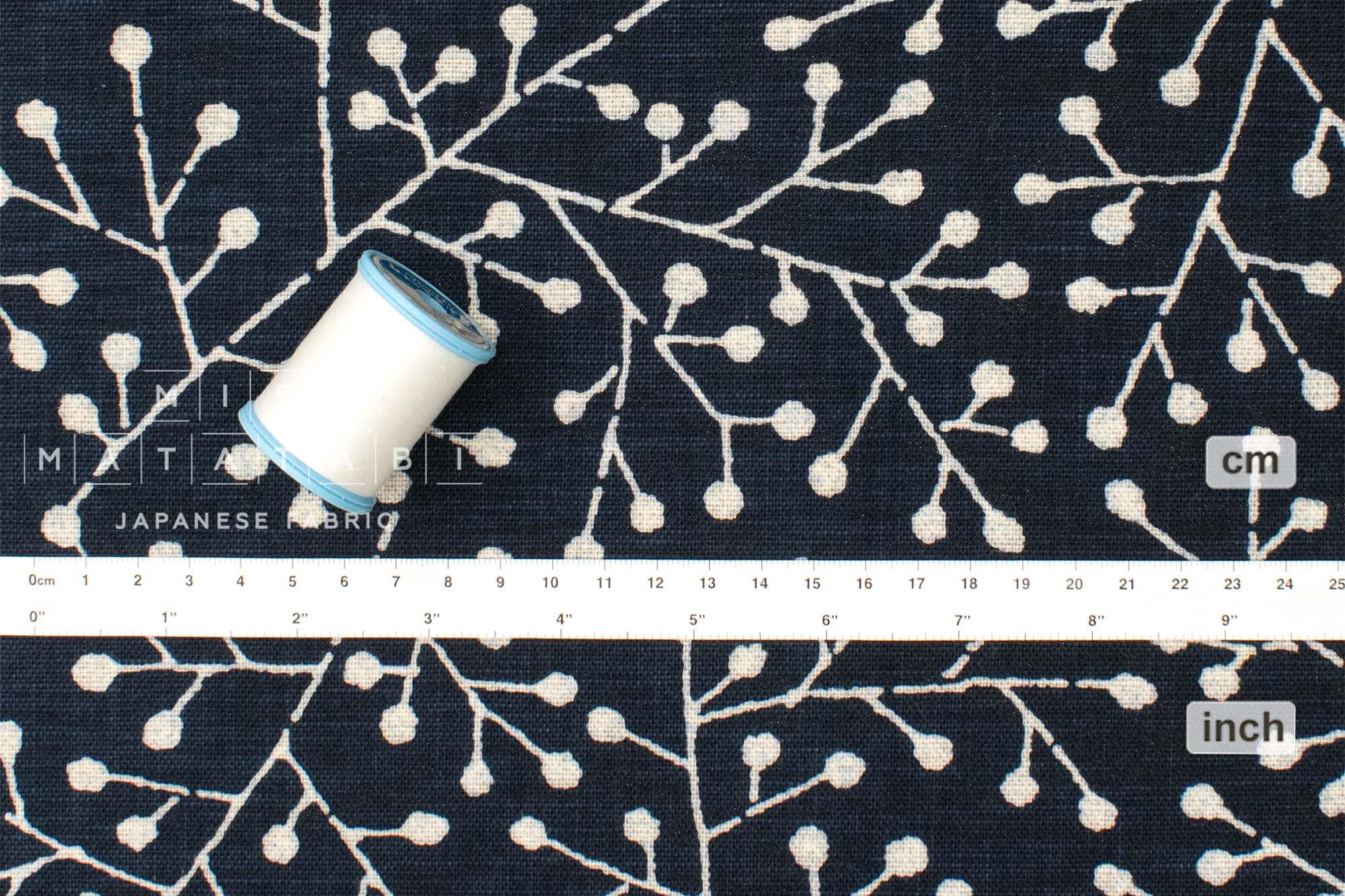 Shokunin Collection Hand-printed Japanese Fabric Seed Pods - 5E - 50cm