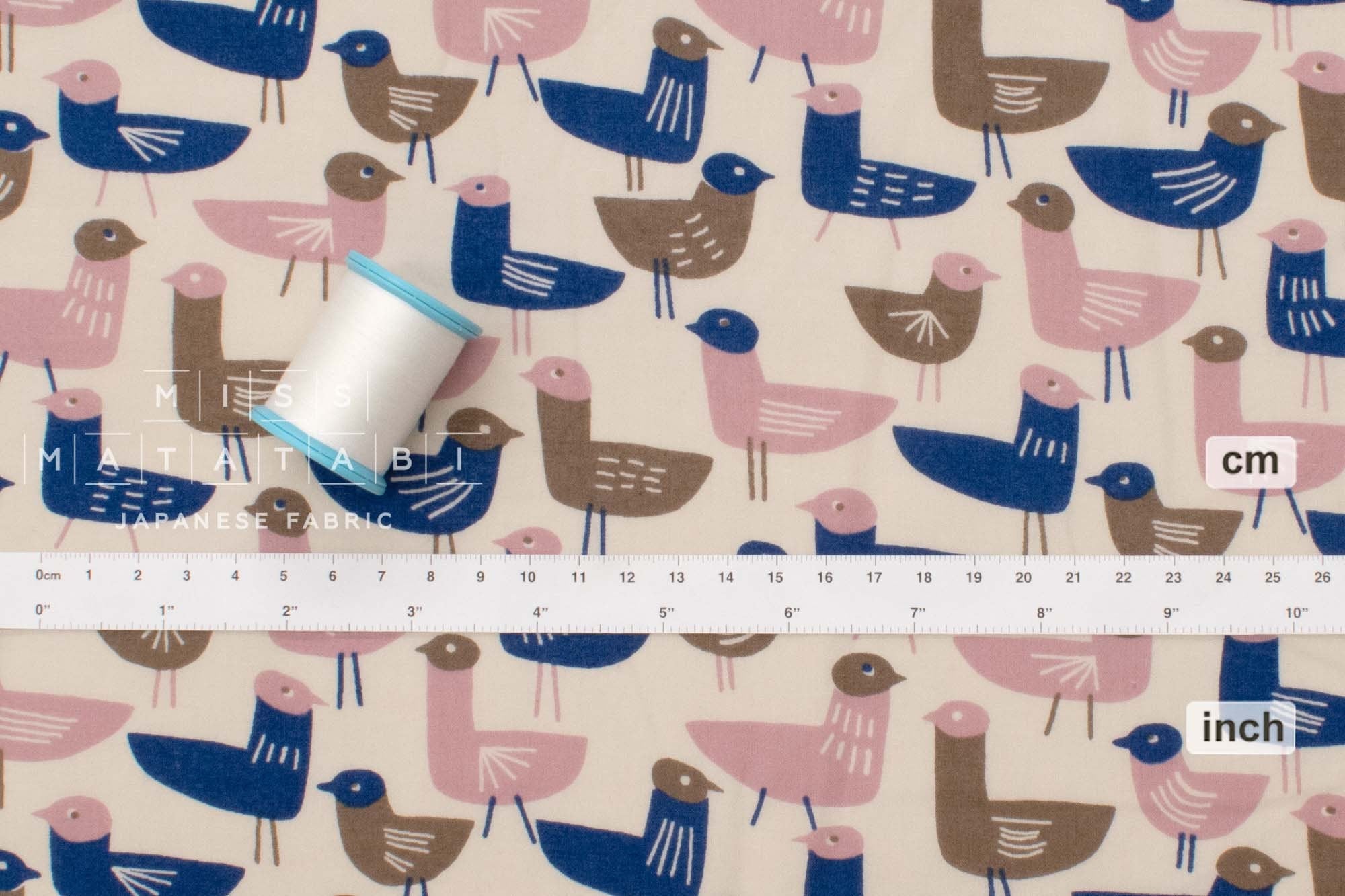 Japanese Fabric Look, a Bird! - A - 50cm