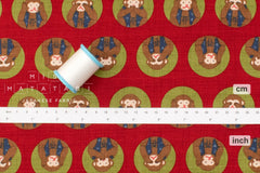 Japanese Fabric Three Wise Monkeys - A - 50cm