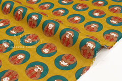 Japanese Fabric Three Wise Monkeys - B - 50cm