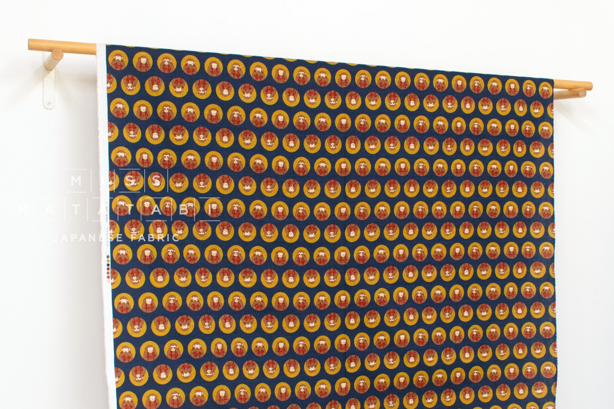 Japanese Fabric Three Wise Monkeys - D - 50cm