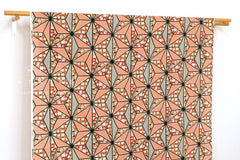 Japanese Fabric Asa Flower Pattern - pink - 50cm