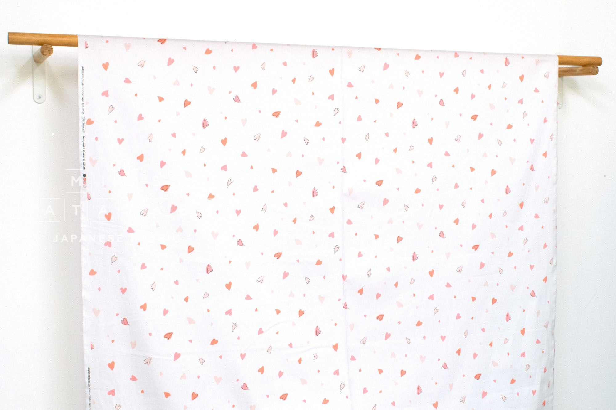 Japanese Fabric Love Hearts - A - 50cm