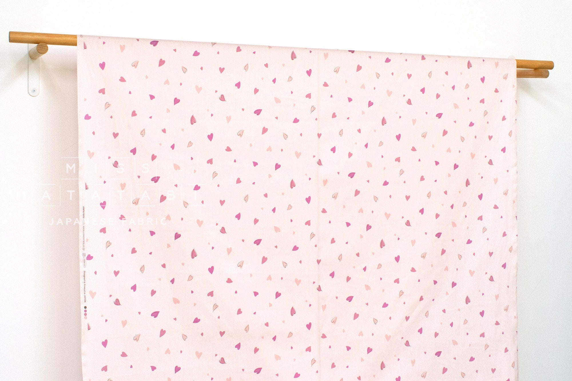 Japanese Fabric Love Hearts - C - 50cm