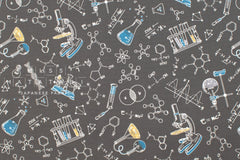 Japanese Fabric Science Experiments - grey - 50cm
