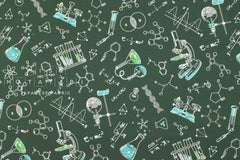 Japanese Fabric Science Experiments - green - 50cm
