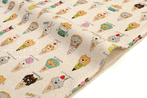 Japanese Fabric Icecream Cats - A - 50cm