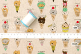 Japanese Fabric Icecream Cats - A - 50cm