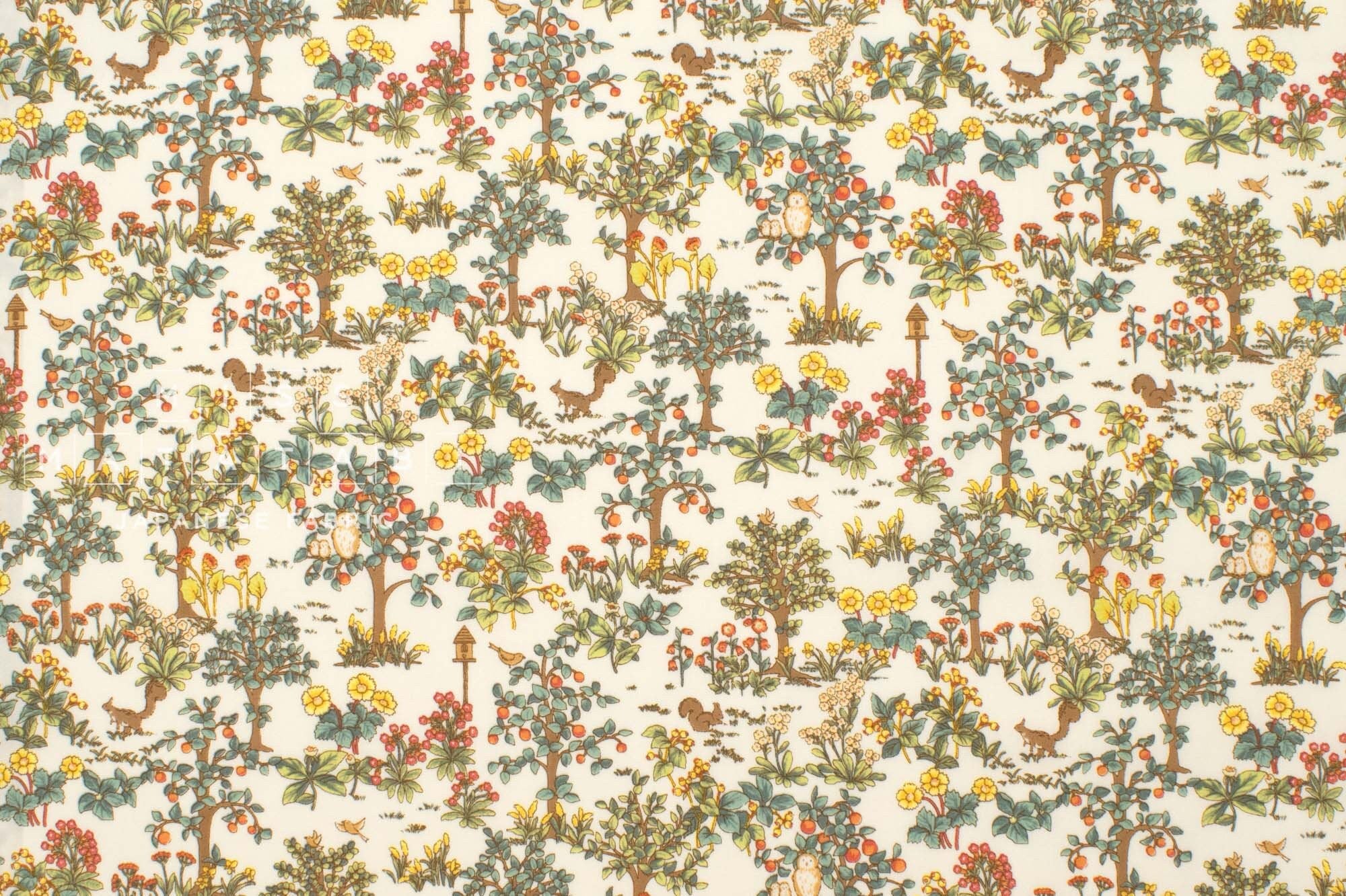 Japanese Fabric The Orchard Farm - A - 50cm