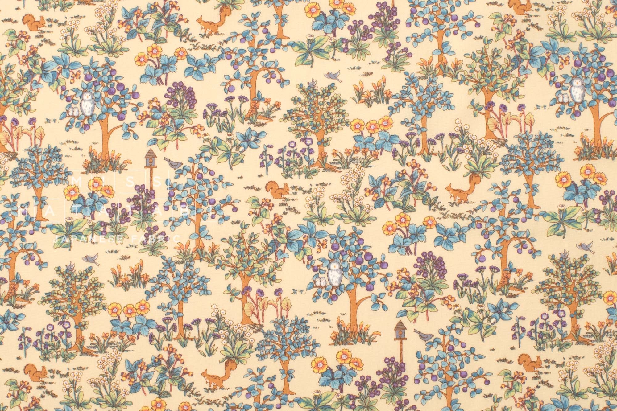 Japanese Fabric The Orchard Farm - C - 50cm