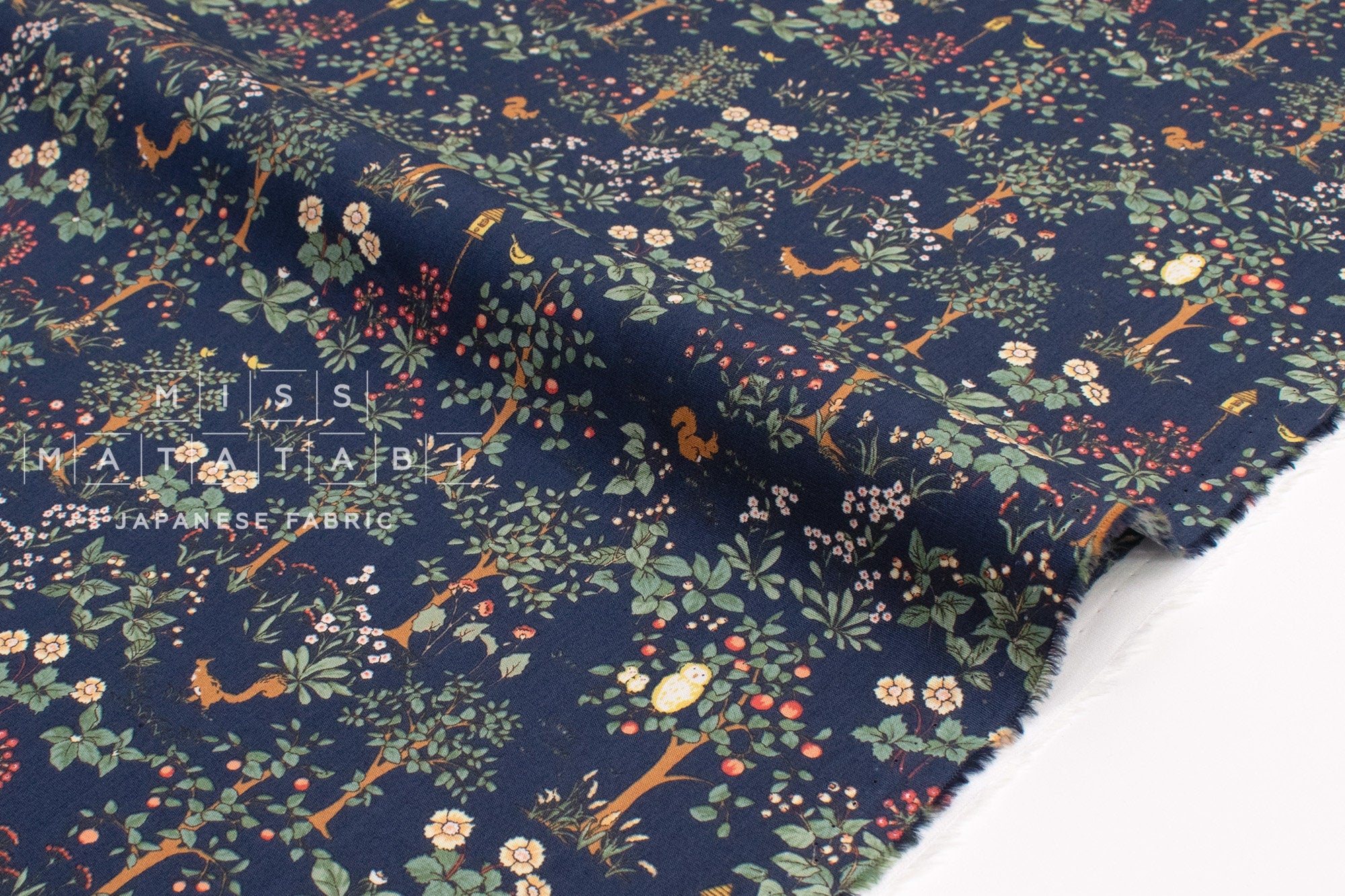 Japanese Fabric The Orchard Farm - E - 50cm