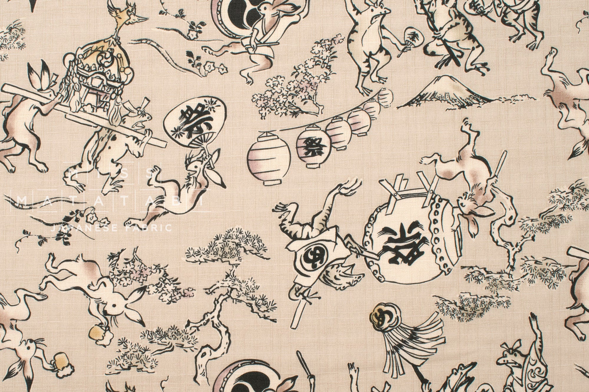 Japanese Fabric Choju-giga - A - 50cm