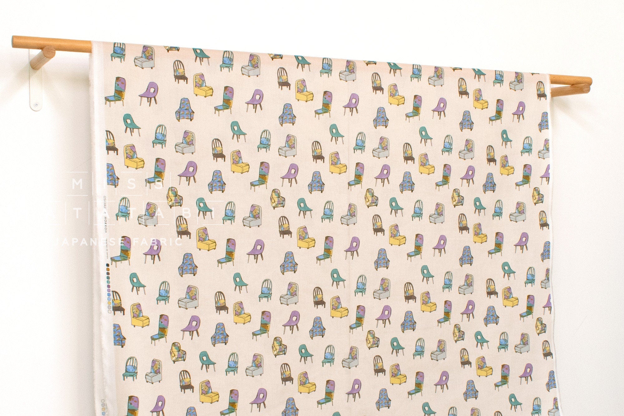 Japanese Fabric All the Chairs - A - 50cm