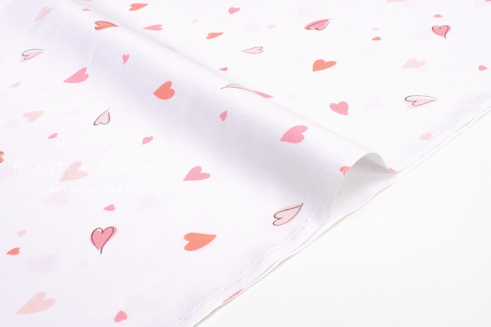 Japanese Fabric Love Hearts - A - 50cm