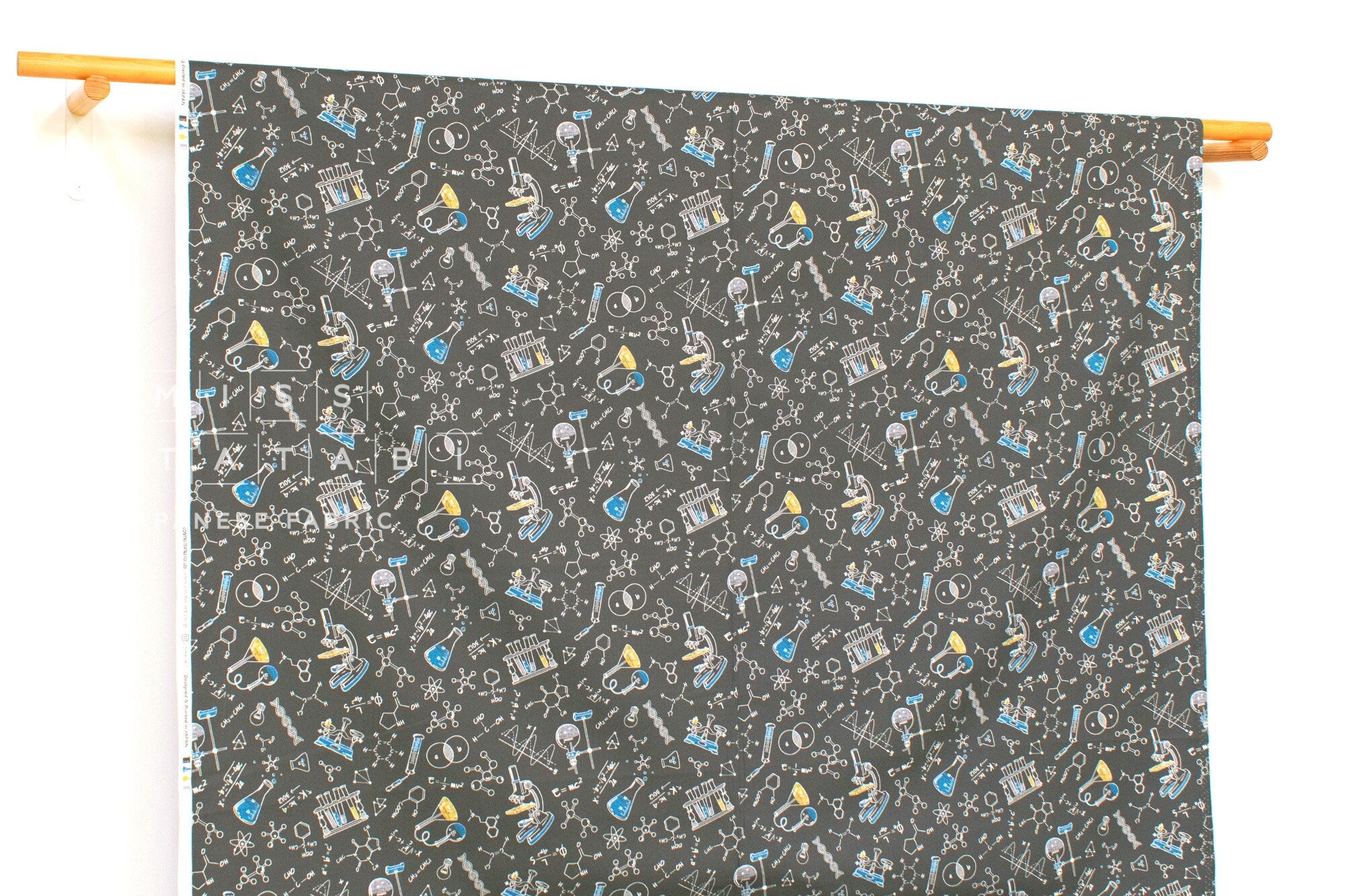 Japanese Fabric Science Experiments - grey - 50cm