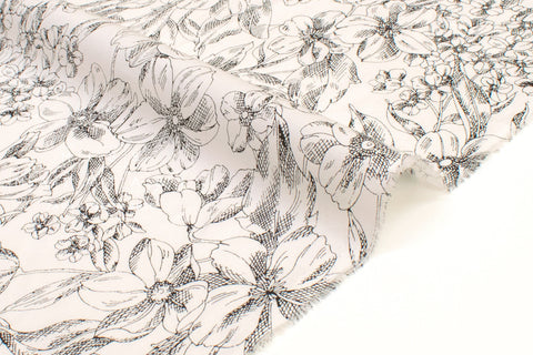 DEADSTOCK Japanese Fabric Hatake Flowers - 50cm